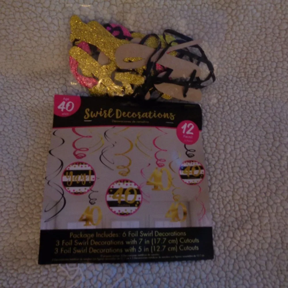BUNDLE Lot of 40th Birthday Decorations